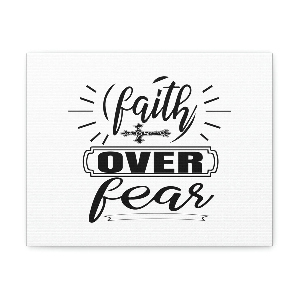 Scripture Walls Faith Over Fear Mark 4:40 Side Cross Christian Wall Art Bible